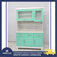 Gambar [FREE ONGKIR] Kabinet Dapur Hidrolik 4 Pintu | Lemari Dapur Rak Piring - Hijau dari Mebelium undefined 1 Tokopedia