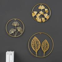 Gambar Nordic Style Wall Hanging Decor Ginkgo Leaf Iron Art Round Wall dari Lapak Bu Ela undefined 4 Tokopedia