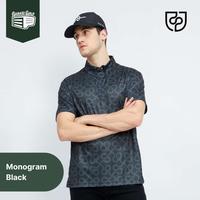Gambar DIVOTE Mens Polo Monogram Black - Baju Kaos Golf - S dari Garasi Golf Store undefined 1 Tokopedia