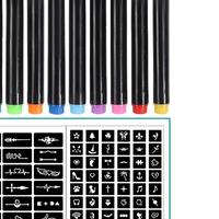 Gambar Baoblaze spidol tato temporer, 10 buah pulpen tato untuk seni tubuh dari GLO Seller undefined 5 Tokopedia