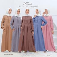 Gambar Clover Clothing-Gamis Demima Mocca Elis Linen Crinkle Gamis Wanita - S-XL dari Yuvana Hijab Gallery undefined 1 Tokopedia