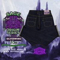 Gambar Sage Origins : Silverwing 14oz Sanforized Deep Indigo Selvedge Denim - 28 Slim Cut dari Sage Denim undefined 1 Tokopedia