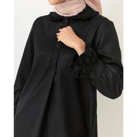 Gambar Baju atasan Wanita Terbaru KEMEJA KERJA WANITA POLOS HITAM LAILA BY dari kirana shop-0 undefined 3 Tokopedia