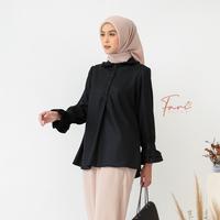 Gambar Baju atasan Wanita Terbaru KEMEJA KERJA WANITA POLOS HITAM LAILA BY dari kirana shop-0 undefined 2 Tokopedia