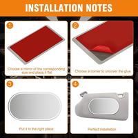 Gambar Cermin Sunvisor Mirror Sun Visor Kaca Mobil Tempel Make Up Mirror Mini - Persegi dari IDT4 undefined 5 Tokopedia