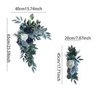 Gambar ' 2Pcs Set Blue Wedding Arch Backdrop Decor Welcome Sign Artificial - dari bumbledom undefined 4 Tokopedia