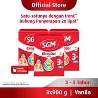 Gambar SGM Eksplor 3+ dengan IronC Susu Bubuk Rasa Vanilla 900GR x 3 qug dari qugi undefined 1 Tokopedia