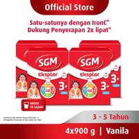 Gambar SGM Eksplor 3+ dengan IronC Susu Bubuk Rasa Vanilla 900GR x 4 qug dari qugi undefined 1 Tokopedia
