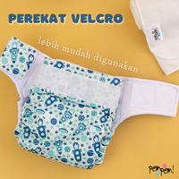 Gambar Popok kain bayi cuci ulang clodi klodi cloth diaper pempem motif BOY06 - Velcro dari EPSILON stores_NEW undefined 3 Tokopedia