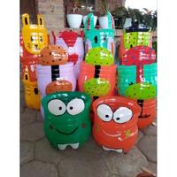 Gambar prakarya pot tanaman/tempat sampah dari galon bekas 15li lesrtu 5122vq dari Sufayu undefined 3 Tokopedia