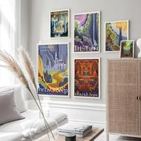 Gambar Ring Art Poster Wall Retro Travel Abstract Canvas Vintage Film Mordor dari Debest Store undefined 3 Tokopedia
