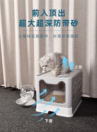 Gambar 2022 Pet Supplies Cat Litter Box Large Foldable Anti-Splash Potty . dari malapropism undefined 3 Tokopedia