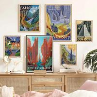 Gambar Ring Art Poster Wall Retro Travel Abstract Canvas Vintage Film Mordor dari Debest Store undefined 2 Tokopedia