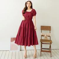 Gambar [Noona Butik] Sabrina midi linen dress - red Natal Christmas xmas dari Cahayaindookooo undefined 1 Tokopedia