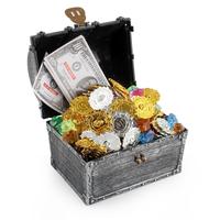 Gambar Children Treasure Hunt Game Toy Pirate Treasure Box Gold Coins Gems dari liyeppo undefined 5 Tokopedia