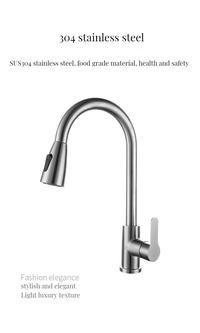 Gambar Gegve Kitchen Faucets Copper Stainless Steel Pull Out Spout Brass . dari jibbeR86 undefined 1 Tokopedia