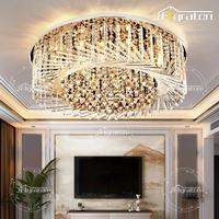 Gambar Mewah cahaya Lampu Gantung Kristal Ruang Tamu 60cm mewah 3 warna dari AMAN GORDIN undefined 1 Tokopedia