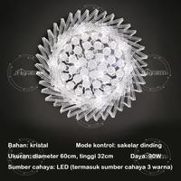 Gambar Mewah cahaya Lampu Gantung Kristal Ruang Tamu 60cm mewah 3 warna dari AMAN GORDIN undefined 3 Tokopedia