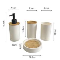 Gambar 4Pcs Bathroom Accessories Set Lotion Dispenser Soap Dish Gargle C dari Minki Minjae undefined 3 Tokopedia
