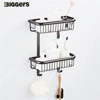 Gambar Aksesoris kamar mandi dobel layer warna hitam dari GEMA LIVING undefined 3 Tokopedia