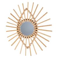 Gambar Rattan Mirror Wall Decor Astetic Room Hanging Adornment Home Shap dari yuuuuaaaa undefined 3 Tokopedia
