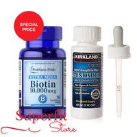 Gambar PAKET KIRKLAND MINOXIDIL 60ML & PURITAN BIOTIN 10000MCG 50 PIPET dari VEBYSA_MART undefined 2 Tokopedia