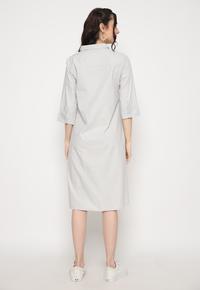 Gambar Puricia Dress Wanita Berkerah Kemeja Kotak Freya Light Gray - GREY, XXL dari Kopamart undefined 3 Tokopedia