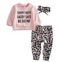 Gambar 3Pcs Infant Baby Girls Clothing Set 0-4T Spring Fall Daddy dari Musangg store undefined 4 Tokopedia