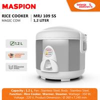 Gambar MASPION Rice Cooker Magic Com 1,2 Liter MRJ 109 SS Stainless dari Belanja Elektronik undefined 1 Tokopedia
