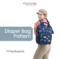 Gambar Papamama Pattern Diaper Bag - Water Repellent Fabric - 1031-blue dari papamama_NEW undefined 1 Tokopedia