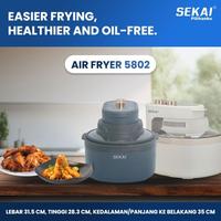 Gambar SEKAI Air Fryer Jumbo 8 Lt AFS 5802 Penggoreng Tanpa Minyak AFS5802 - Putih dari Sajun Electronic Tangerang undefined 5 Tokopedia