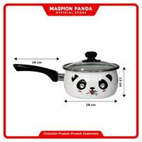 Gambar Maspion Saucepan Hello Panda 18 cm with Glass Cover - Panci Ename dari DMD SHOP, undefined 4 Tokopedia