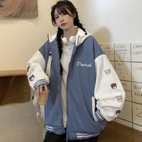 Gambar Produk Newlan WT010 Jaket Baseball Wanita Japanese Harajuku BF Unisex dari nduttshop005 undefined 3 Tokopedia