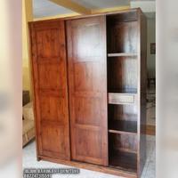 Gambar Lemari Pakaian Kayu Jati Pintu 3 Minimalis Jujur Barokah Furniture dari Barokah Royal undefined 5 Tokopedia