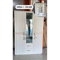 Gambar MEGA JAYA lemari 3pt 2 rak full white LLBP dari Barokah Royal undefined 4 Tokopedia