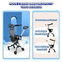 Gambar Kereta Dorong Balita Lipat /Magic Stroller Baby 2 Way Travel - Hitam+kanopi dari BOSSALI Store undefined 4 Tokopedia