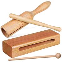 Gambar 2 Sets Wood Block Percussion Instrument Rhythm Wooden Beaters Musical dari Uinmall undefined 1 Tokopedia