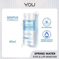 Gambar Y.O.U Spring Water Eyes & Lips Remover 80ml - Pembersih Makeup Mata & Bibir dengan Spring Water Lembut & Sweet Almond Oil untuk Semua Jenis Kulit - 80ml dari Kencana Swalayan_NEW undefined 1 Tokopedia