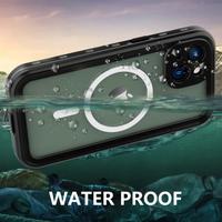 Gambar Case iPhone 15 Pro Max Plus iPhone 15 Pro WaterProof Casing MagSafe - Merah, IP 15 dari Step One Shop undefined 3 Tokopedia