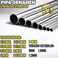 Gambar PIPA 5/8" INCH(15,9MM)×1MM×3 MTR STAINLESS SUS 304 dari SIVALI TUNGGAL undefined 2 Tokopedia