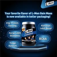Gambar TWIN PACK L-MEN GAIN MASS CHOCOLATE KELLER 800 GRAM - 22G WHEY PROTEIN 1010 dari abdul123412 undefined 4 Tokopedia
