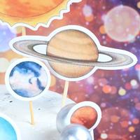Gambar ad5! Topper Cake Dekorasi Kue Ulang Tahun Design Tema Astronot dan Planet dari rintang d undefined 3 Tokopedia