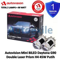 Gambar Autovision Mini BiLED Daytona G90 H4 Putih 6000K Lensa Double Laser Prism Projector Projie LED Original Garansi Lampu Mobil dari Long Corporation undefined 1 Tokopedia