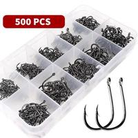 Gambar SN/ 1000 Pcs Kail Pancing Aneka Ukuran Bahan Baja Karbon Dengan Tali Pengait/500/600/1000pcs Fishing Hook Set High-Carbon Steel Barbed Fishhooks For SaltwaFreshwaFishing Accessories dari DanangMakmur undefined 2 Tokopedia