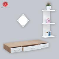 Gambar Dections Set Furniture Meja Rias Laci Gantung Dinding Eesthetic Minimalis - Coklat-Putih dari DEcTionS Living undefined 3 Tokopedia