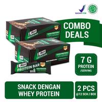 Gambar Twin Pack: L-Men Protein Bar Crunchy Chocolate 12 Sch (7G Protein) Berkualitas dari BintangSTORS undefined 2 Tokopedia