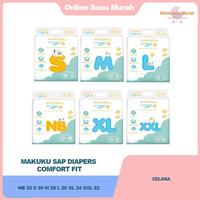 Gambar Makuku Sap Diapers Comfort Fit Tape Nb32 S30 Pants M28 L26 Xl24 Xxl22 Popok Celana Perekat Nb 32 S 30 M 28 L 26 Xl 24 Xxl 22 - CMFRT FIT S30 dari iontoko212 undefined 1 Tokopedia