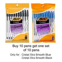 Gambar BIC Cristal Xtra Smooth Blue Ballpoint Pen 1mm - Black dari CupidStar undefined 5 Tokopedia