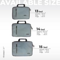 Gambar THOBACH-TAS LAPTOP WATERPROOF METRO TAS SELEMPANG LAPTOP - Abu L dari OfficePro Supplies undefined 2 Tokopedia