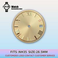 Gambar NH35 Dial Face For Seiko Mods NH36 NH35 Automatic Movement Roman Numerals 28.5MM Dial Sterile Dial Green Lume Watch Accessories dari toko lifah undefined 5 Tokopedia